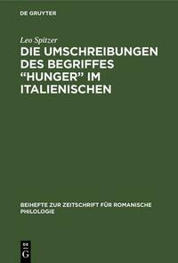Die Umschreibungen des Begriffes “Hunger” im Italienischen