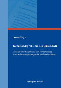 Tatbestandsprobleme des § 89a StGB