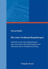 Die Lehre Ferdinand Regelsbergers