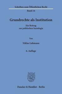 Grundrechte als Institution.