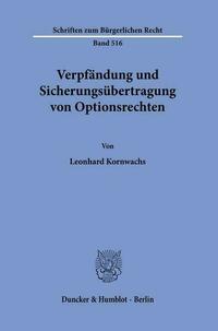 Verpfändung und Sicherungsübertragung von Optionsrechten.