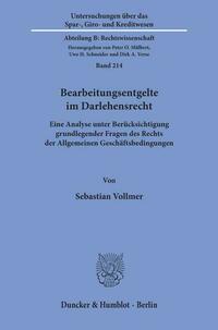 Bearbeitungsentgelte im Darlehensrecht.
