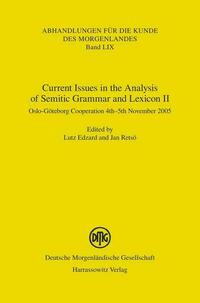 Current Issues in the Analysis of Semitic Grammar and Lexicon II