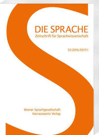 Die Sprache 52 (2016/17) 1