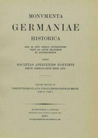 Constitutiones et acta publica imperatorum et regum (1298-1313), Teil 1