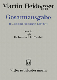 Logik. Die Frage nach der Wahrheit (Wintersemester 1925/26)