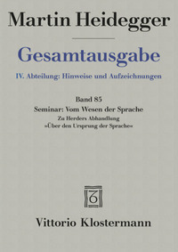 Vom Wesen der Sprache.
