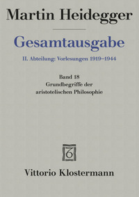 Grundbegriffe der aristotelischen Philosophie (Sommersemester 1924)