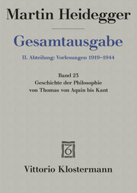 Geschichte der Philosophie von Thomas von Aquin bis Kant. (Wintersemester 1926/27)