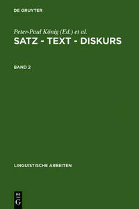 Satz – Text – Diskurs / Satz – Text – Diskurs. Band 2