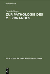 Zur Pathologie des Milzbrandes