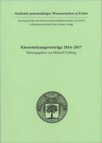 Klassensitzungsvorträge 2016–2017