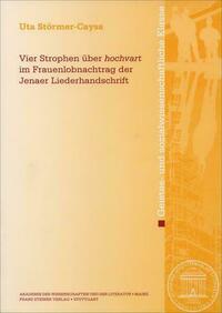 Vier Strophen über "hochvart" im Frauenlobnachtrag der Jenaer Liederhandschrift