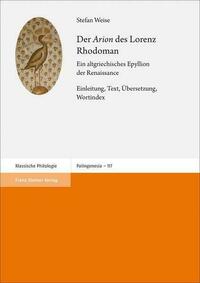 Der „Arion“ des Lorenz Rhodoman