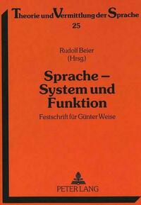 Sprache – System und Funktion