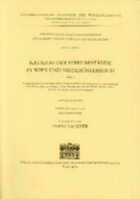 Katalog der Streubestände in Wien und Niederösterreich