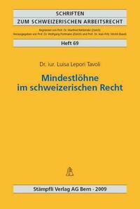 Mindestlöhne im schweizerischen Recht