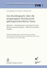 Das Bundesgesetz über die eingetragene Partnerschaft gleichgeschlechtlicher Paare