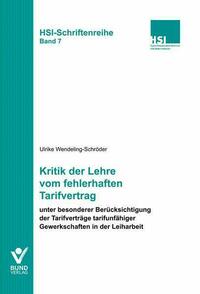 Kritik der Lehre vom fehlerhaften Tarifvertrag