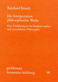 Die Interpretation philosophischer Werke