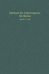 Jahrbuch der Auktionspreise für Bücher, Handschriften und Autographen