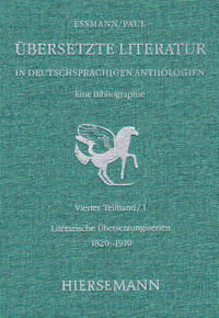 Übersetzte Literatur in deutschsprachigen Anthologien. Eine Bibliographie.