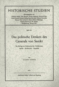 Das politische Denken des Generals von Seeckt
