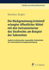 Die Rückgewinnung kriminell erlangter öffentlicher Mittel mit den Instrumentarien des Strafrechts am Beispiel der Subvention