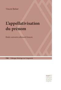 L’appellativisation du prénom