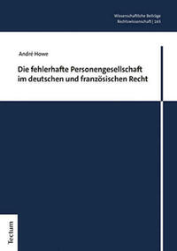 Die fehlerhafte Personengesellschaft im deutschen und französischen Recht