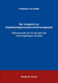 Der Vergleich im Kapitalanlegermusterverfahrensgesetz