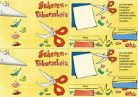 Scheren-Führerschein - Klassensatz Führerscheine