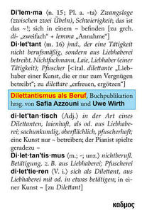 Dilettantismus als Beruf