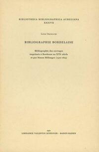 Bibliographie bordelaise