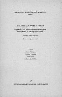 Bibliotheca Dissidentium I