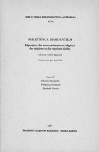 Bibliotheca Dissidentium III