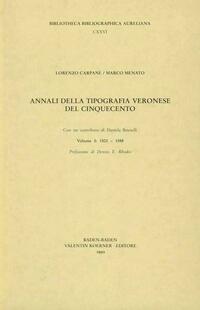Annali della Tipografia Veronese del Cinquecento