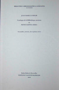 Catalogue de la Bibliothèque ancienne du Mont Sainte-Odile