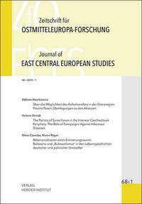Zeitschrift für Ostmitteleuropa-Forschung 68/1 ZfO - Journal of East Central European Studies JECES 68/1