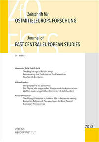 Zeitschrift für Ostmitteleuropa-Forschung (ZfO) 70/2 / Journal of East Central European Studies (JECES)
