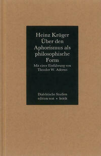 Über den Aphorismus als philosophische Form