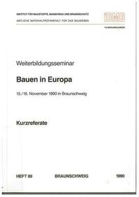 Weiterbildungsseminar Bauen in Europa