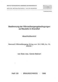 Bestimmung der Wärmeübergangsbedingungen auf Bauteile im Brandfall