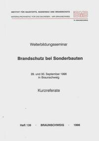 Weiterbildungsseminar Brandschutz bei Sonderbauten