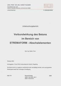 Verbundwirkung des Betons im Bereich von STREMAFORM - Abschalelementen - Untersuchungsbericht Oktober 2000