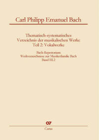 Bach-Repertorium Band III.2: Carl Philipp Emanuel Bach