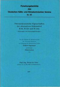 Thermodynamische Eigenschaften der alternativen Kältemittel R 32, R 125 und R 143 a