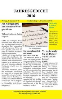 Jahresgedicht 2016