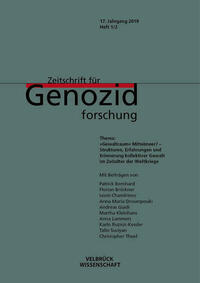 Zeitschrift für Genozidforschung. 17. Jg. 2019 Heft 1/2