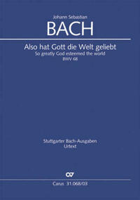 Also hat Gott die Welt geliebt (Klavierauszug)